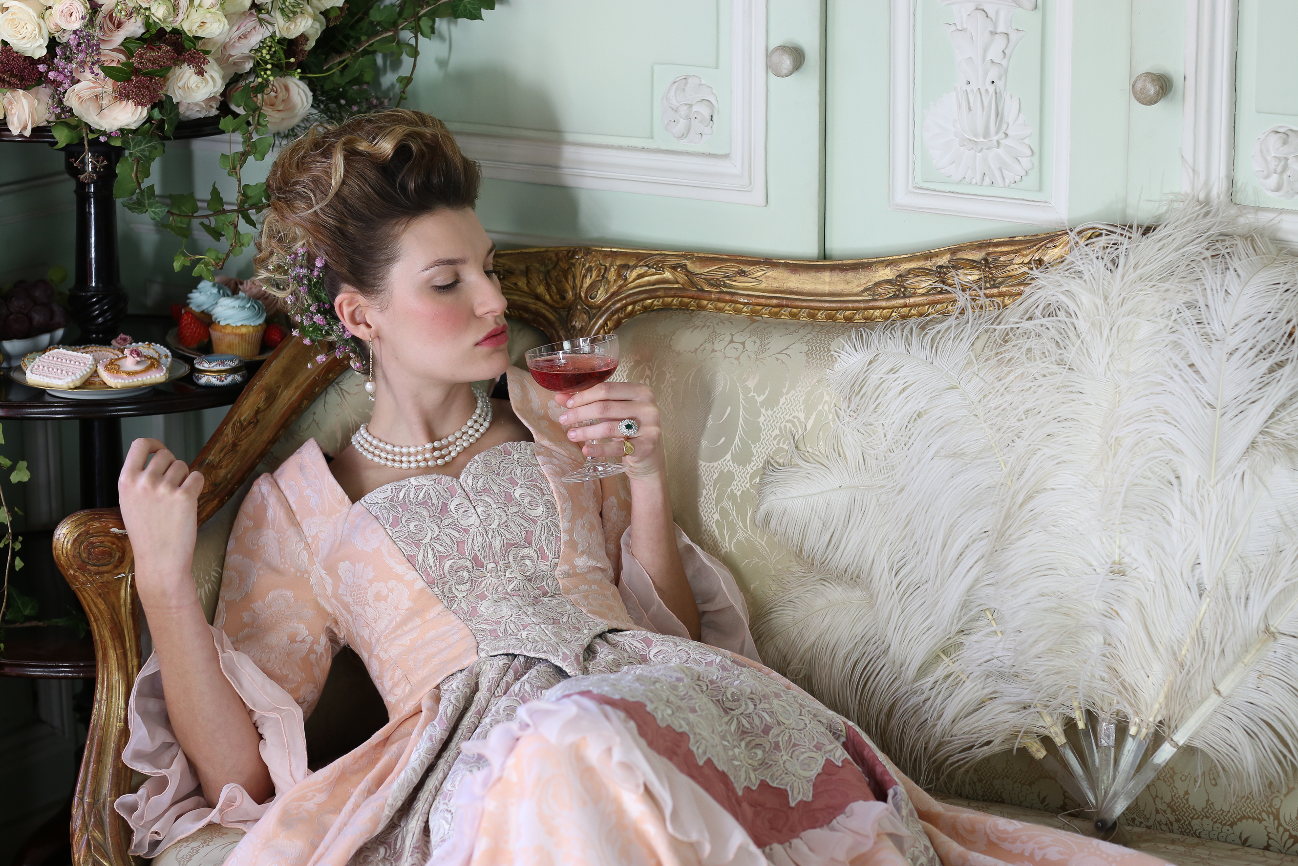 Elegant woman traveling